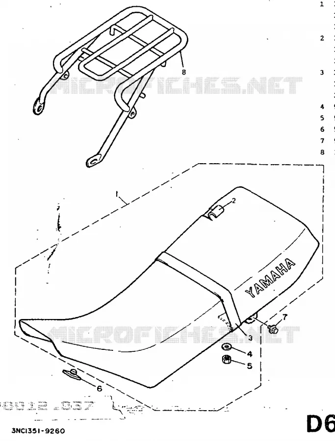 SELLE Yamaha MOTO 125 1991 DTR  DT125R