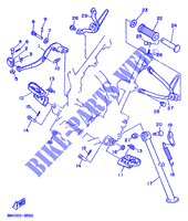 SUPPORT / REPOSE PIEDS pour Yamaha DT125R de 1993
