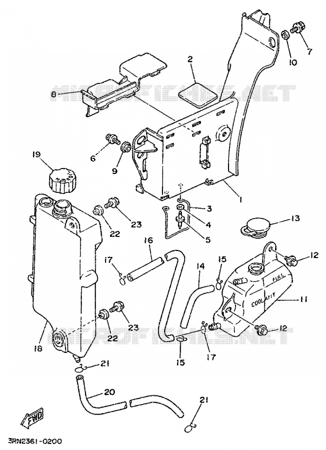RESERVOIR D'HUILE Yamaha MOTO 125 1993 DTR  DT125R