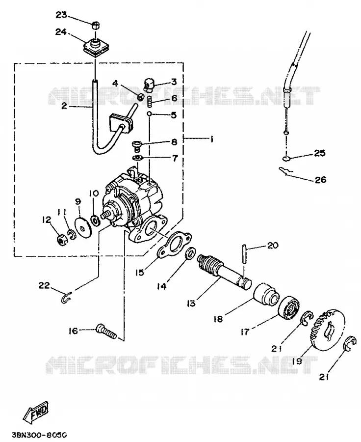 POMPE A HUILE Yamaha MOTO 125 1995 DTR  DT125R
