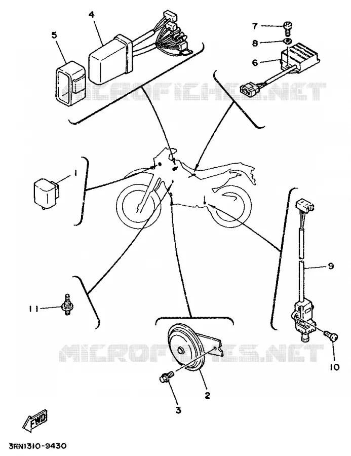PARTIE ELECTRIQUE 2 Yamaha MOTO 125 1995 DTR  DT125R