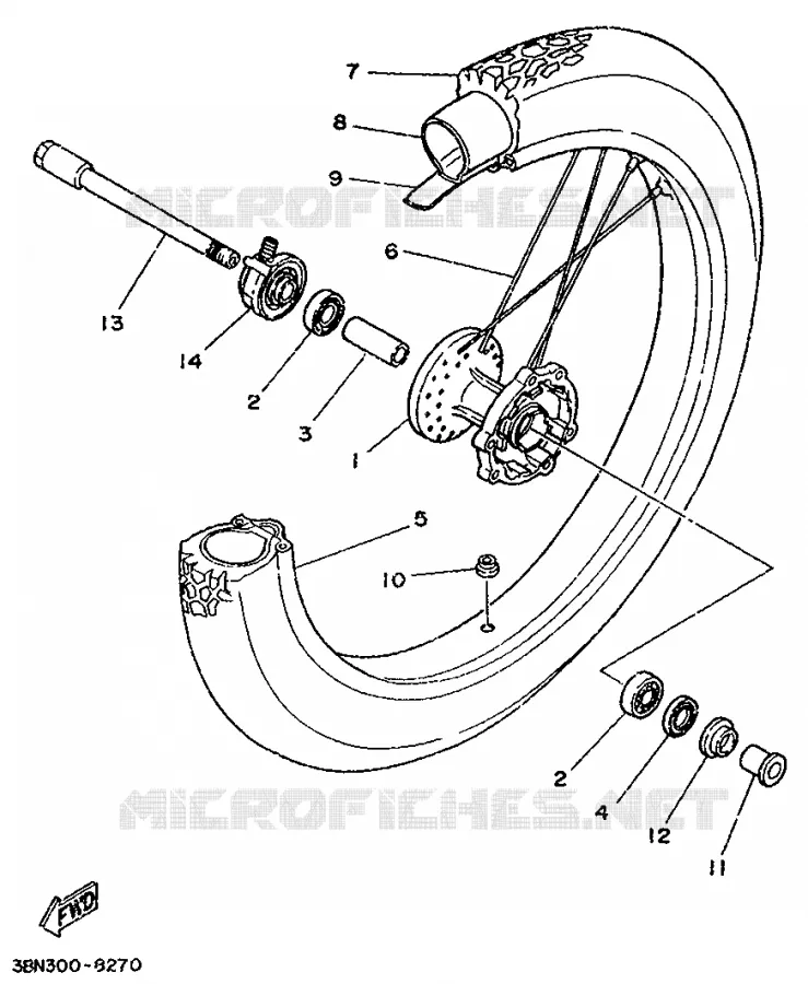 ROUE AVANT Yamaha MOTO 125 1996 DTR  DT125R