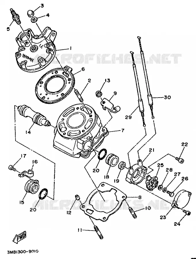 CYLINDRE Yamaha MOTO 125 1996 DTR  DT125R