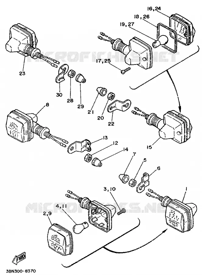 CLIGNOTANT Yamaha MOTO 125 1996 DTR  DT125R