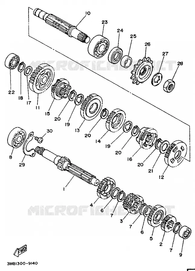 TRANSMISSION Yamaha MOTO 125 1996 DTR  DT125R