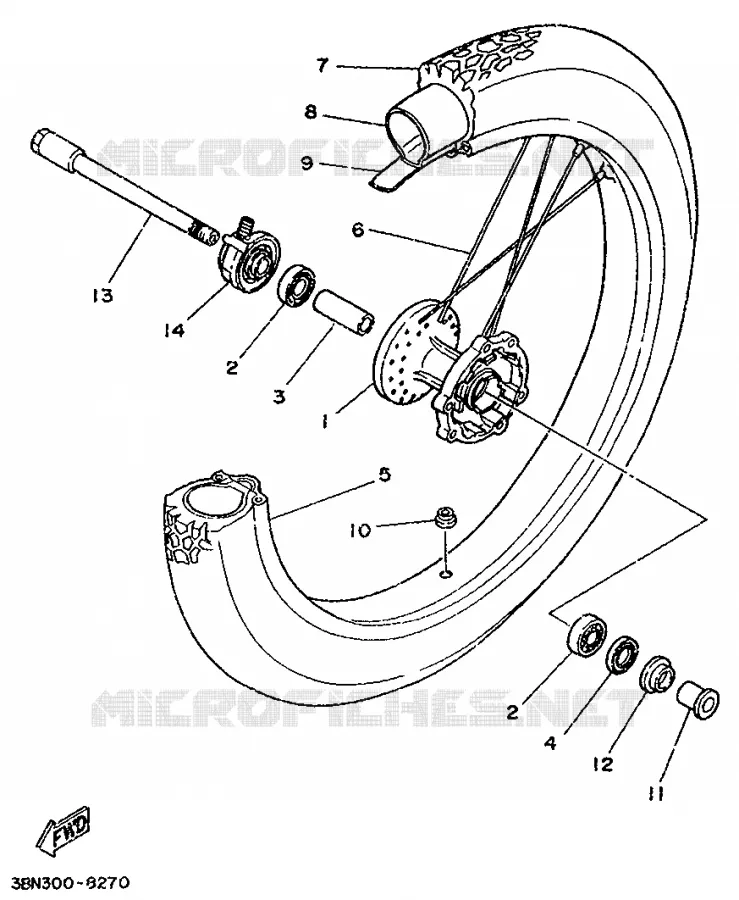 ROUE AVANT Yamaha MOTO 125 1996 DTR  DT125R