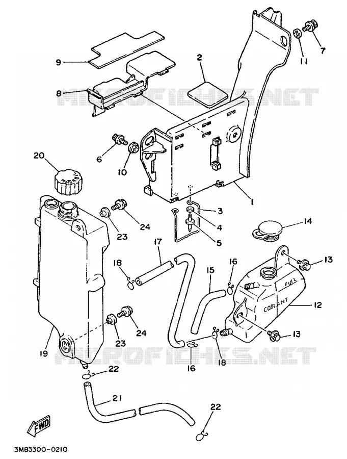 RESERVOIR D'HUILE Yamaha MOTO 125 1997 DTR  DT125R