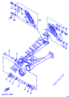 AMORTISSEUR ARRIERE / BRAS OSCILLANT pour Yamaha XV535 (34KW) de 1991