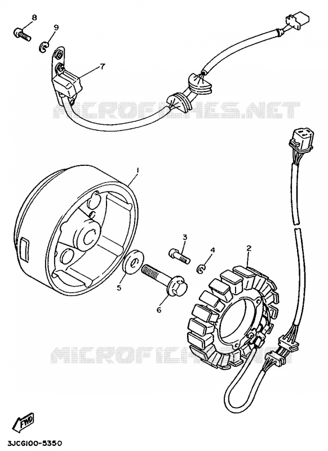 ALLUMAGE Yamaha MOTO 535 1995 VIRAGO  XV535 (UP)