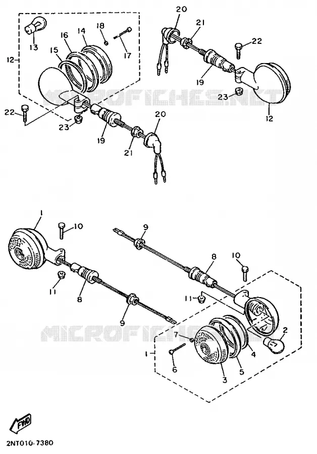 CLIGNOTANT Yamaha MOTO 535 1996 VIRAGO  XV535 (UP)