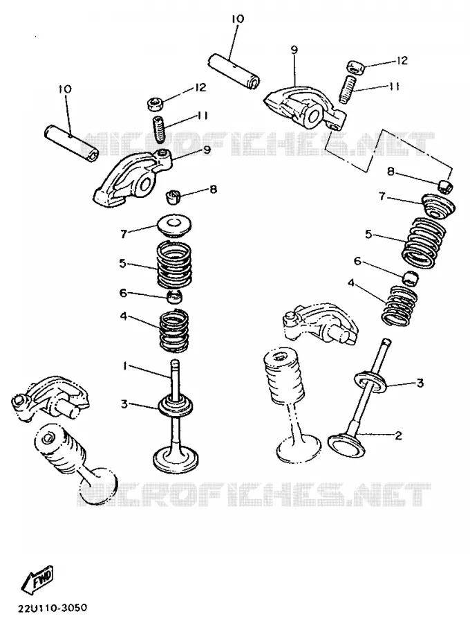 SOUPAPE Yamaha MOTO 535 1996 VIRAGO  XV535 (UP)