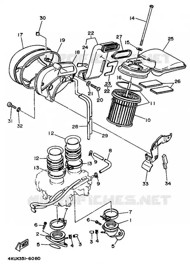 ADMISSION Yamaha MOTO 535 1996 VIRAGO  XV535 (UP)