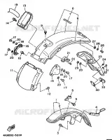 GARDE BOUE pour Yamaha XV535S (UP) de 1995
