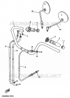 GUIDON ET CABLES pour Yamaha XV535S (UP) de 1995