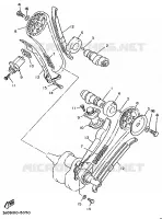 ARBRE A CAMES / CHAINE DE DISTRIBUTION pour Yamaha XV535S (UP) de 1995