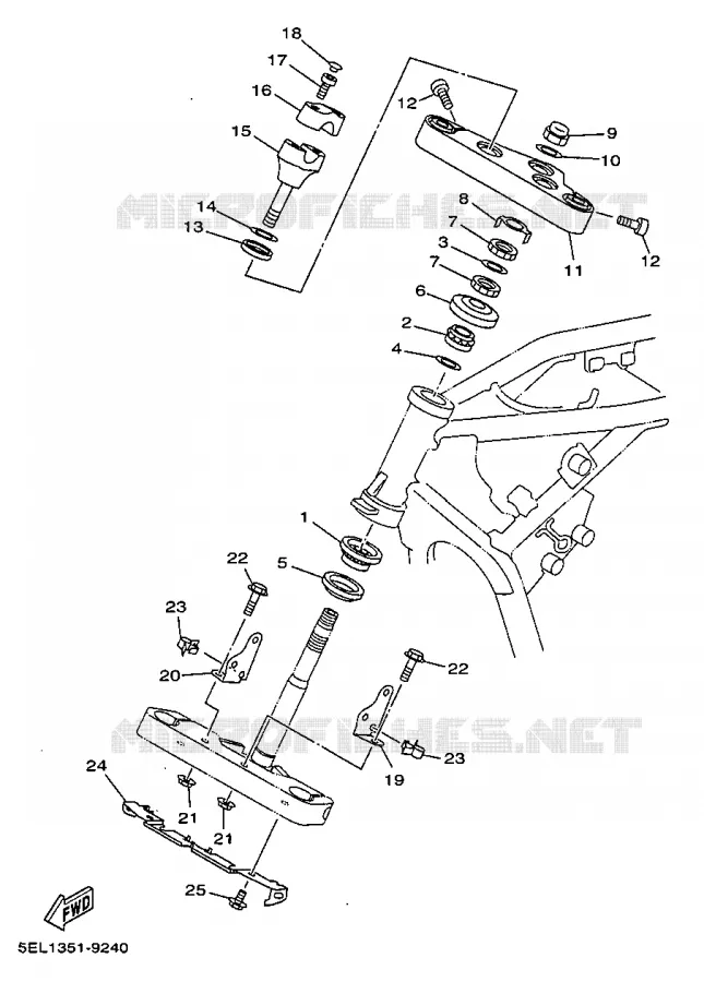 DIRECTION Yamaha MOTO 1100 1999 DRAGSTAR  XVS1100