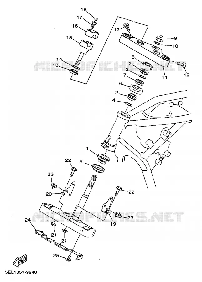 DIRECTION Yamaha MOTO 1100 1999 DRAGSTAR  XVS1100