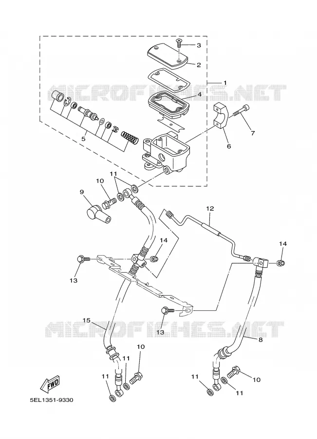 MAITRE CYLINDRE AVANT Yamaha MOTO 1100 2000 DRAGSTAR  XVS1100