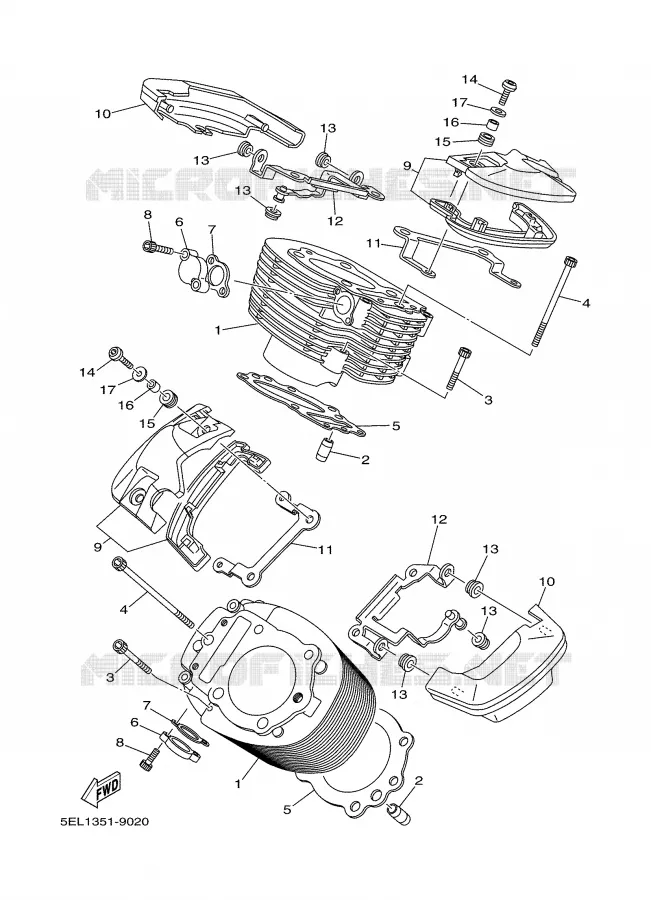 CYLINDRE Yamaha MOTO 1100 2000 DRAGSTAR  XVS1100