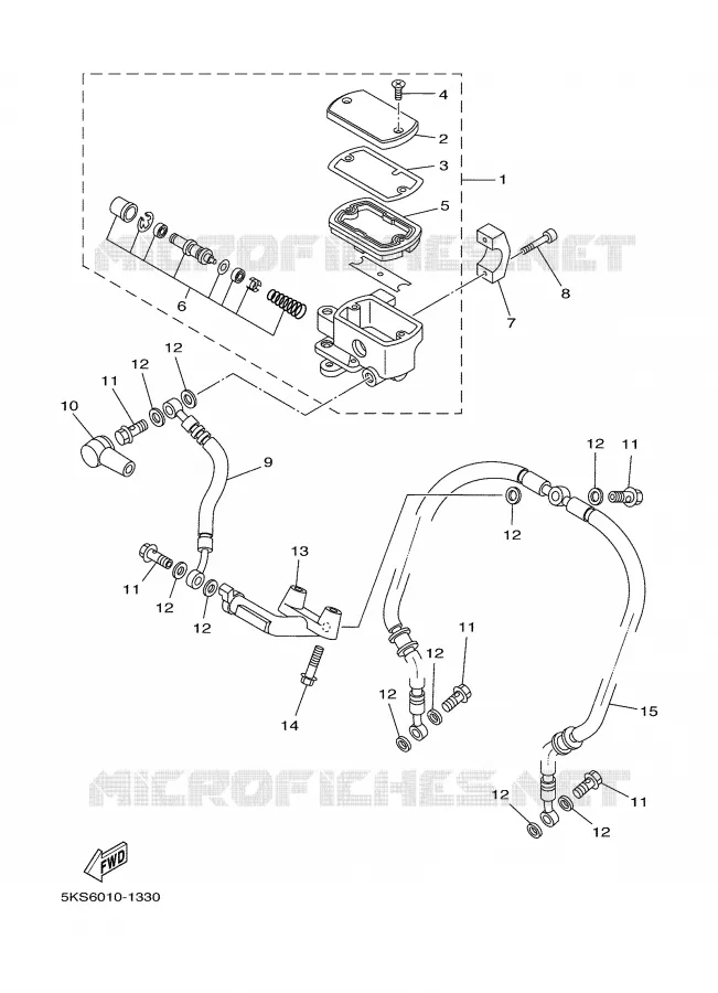 MAITRE CYLINDRE AVANT Yamaha MOTO 1100 2002 DRAGSTAR  XVS1100