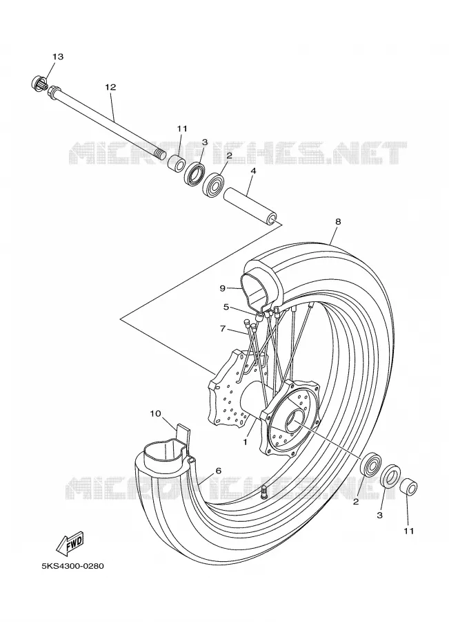 ROUE AVANT Yamaha MOTO 1100 2001 DRAGSTAR  XVS1100A