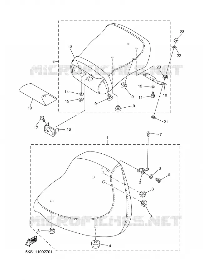 SELLE Yamaha MOTO 1100 2002 DRAGSTAR  XVS1100A