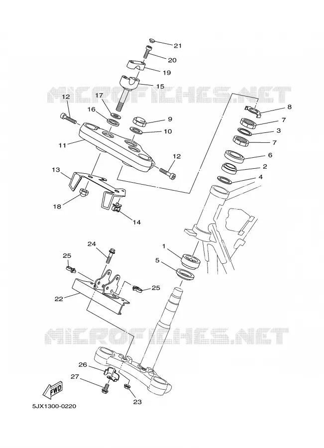 DIRECTION Yamaha MOTO 125 2000 DRAGSTAR  XVS125