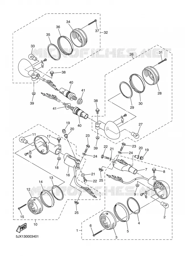 CLIGNOTANT Yamaha MOTO 125 2001 DRAGSTAR  XVS125