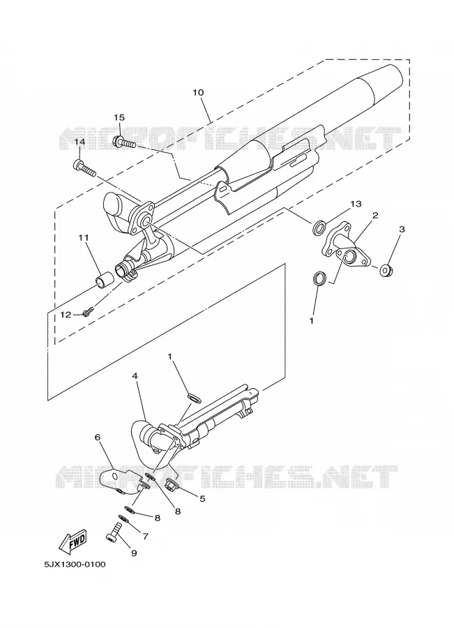ECHAPPEMENT Yamaha MOTO 125 2002 DRAGSTAR  XVS125