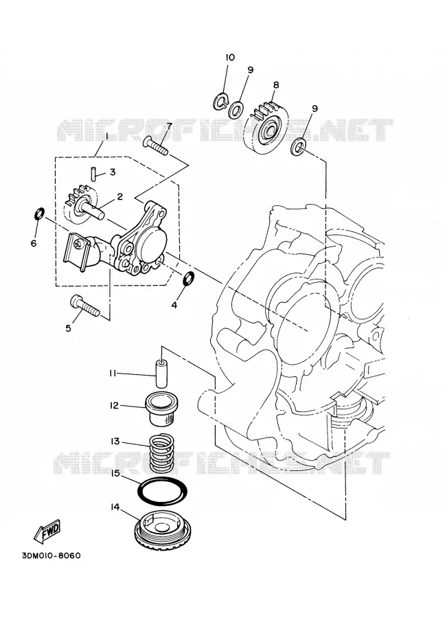 POMPE A HUILE Yamaha MOTO 125 2002 DRAGSTAR  XVS125