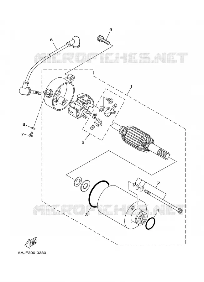 DEMARREUR Yamaha MOTO 125 2002 DRAGSTAR  XVS125