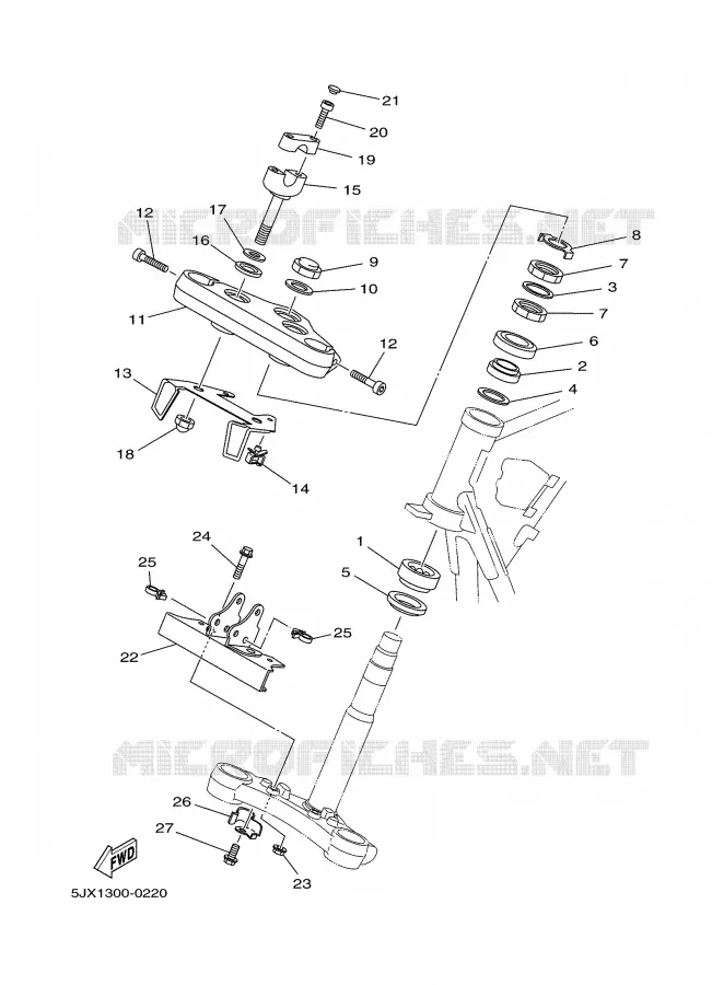 DIRECTION Yamaha MOTO 125 2004 DRAGSTAR  XVS125