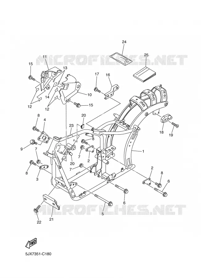 CADRE Yamaha MOTO 250 2004 DRAGSTAR  XVS250