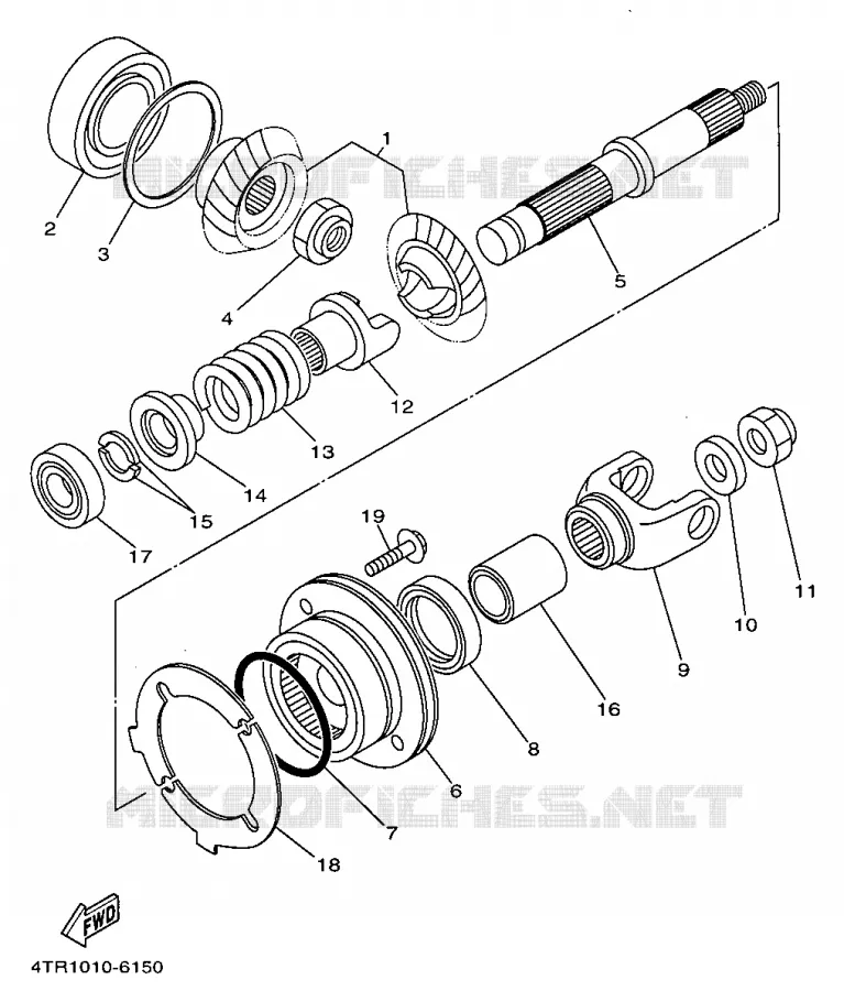 TRANSMISSION INTERMEDIAIRE Yamaha MOTO 650 1997 DRAGSTAR  XVS650