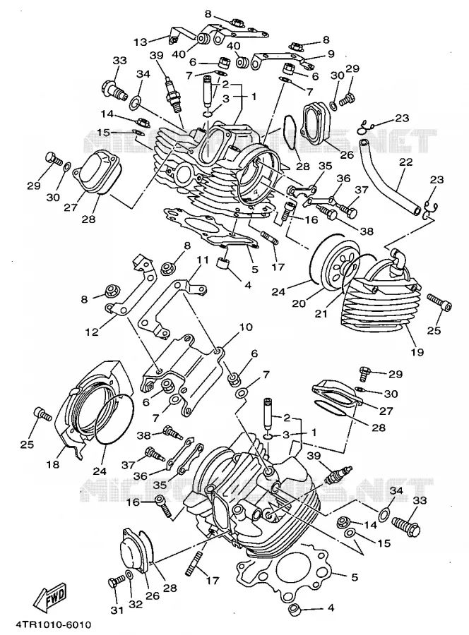 CULASSE Yamaha MOTO 650 1997 DRAGSTAR  XVS650