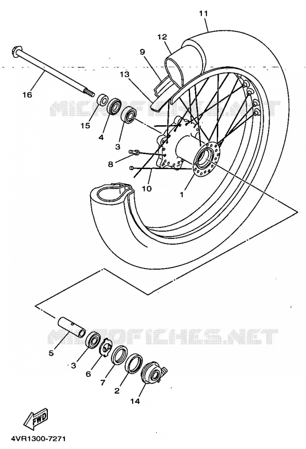 ROUE AVANT Yamaha MOTO 650 1997 DRAGSTAR  XVS650