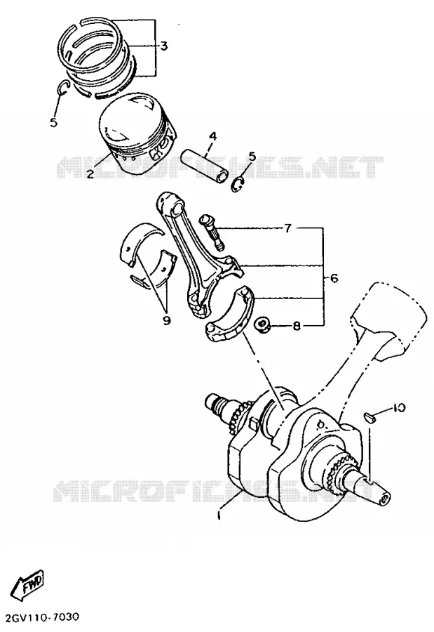 VILEBREQUIN / PISTON Yamaha MOTO 650 1998 DRAGSTAR  XVS650
