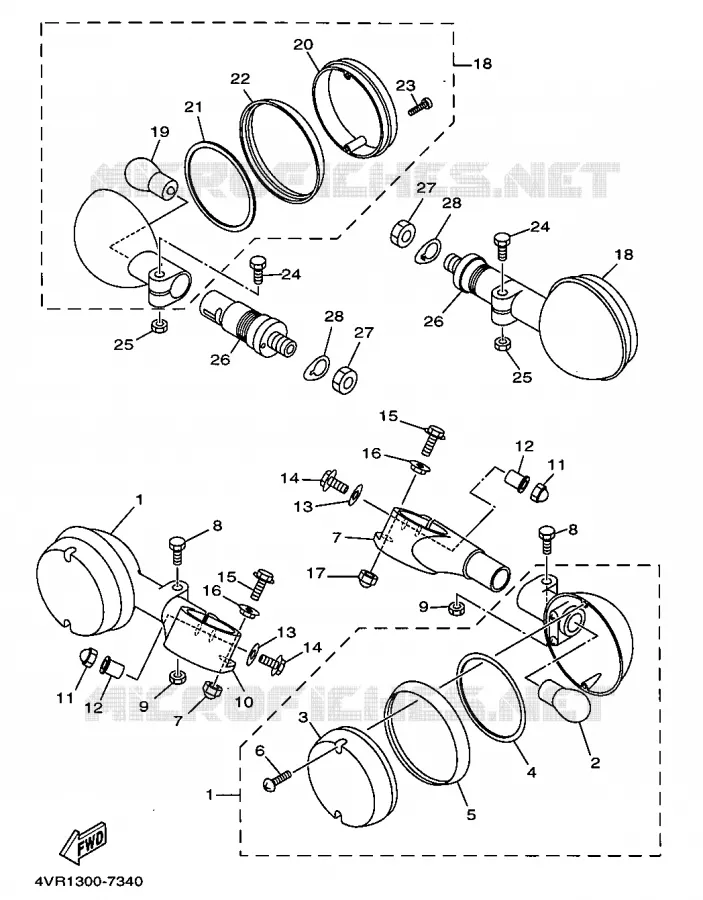 CLIGNOTANT Yamaha MOTO 650 1998 DRAGSTAR  XVS650