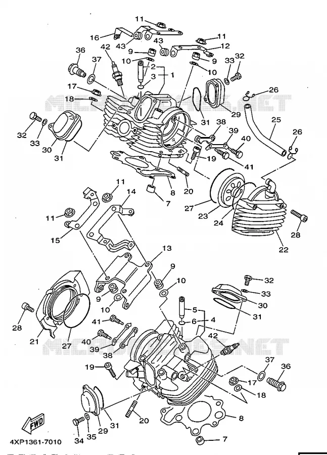 CULASSE Yamaha MOTO 650 1998 DRAGSTAR  XVS650