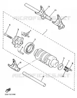 BARILLET DE SELECTION / FOURCHETTES pour Yamaha XVS650 de 1999