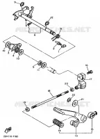 AXE DE SELECTEUR / PEDALE pour Yamaha XVS650 de 1999
