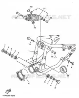 AMORTISSEUR ARRIERE / BRAS OSCILLANT pour Yamaha XVS650 de 1999