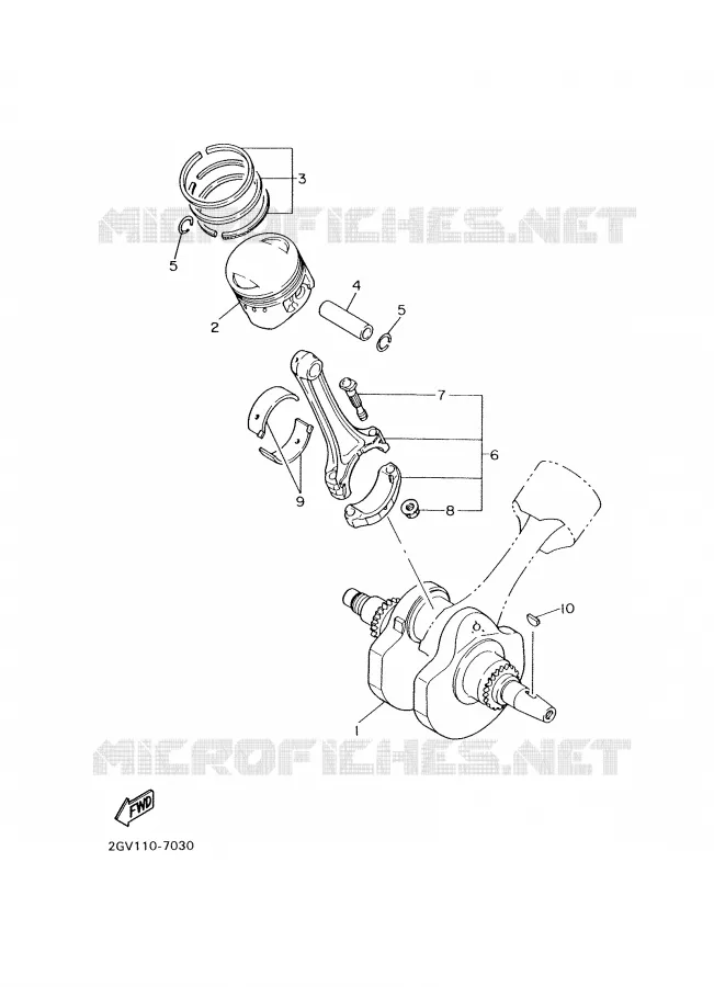 VILEBREQUIN / PISTON Yamaha MOTO 650 2000 DRAGSTAR  XVS650