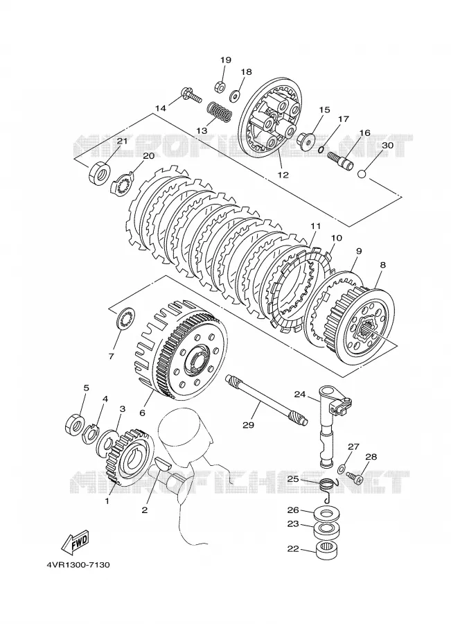 EMBRAYAGE DE DEMARREUR Yamaha MOTO 650 2000 DRAGSTAR  XVS650