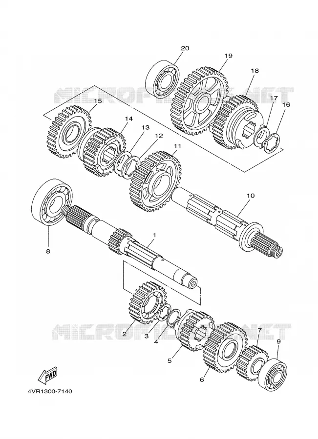 TRANSMISSION Yamaha MOTO 650 2000 DRAGSTAR  XVS650