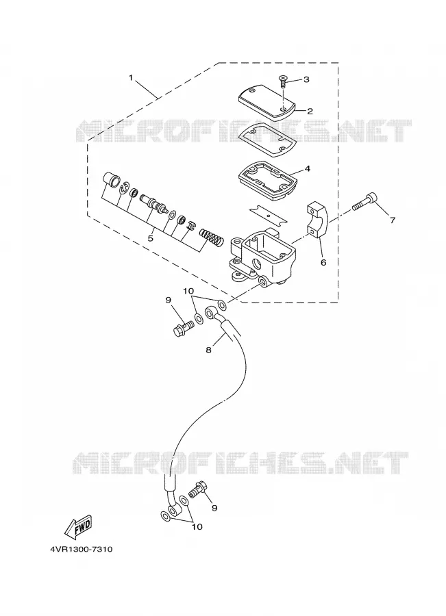 MAITRE CYLINDRE AVANT Yamaha MOTO 650 2000 DRAGSTAR  XVS650