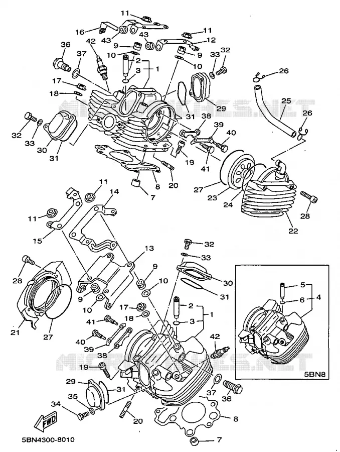 CULASSE Yamaha MOTO 650 1998 DRAGSTAR  XVS650A
