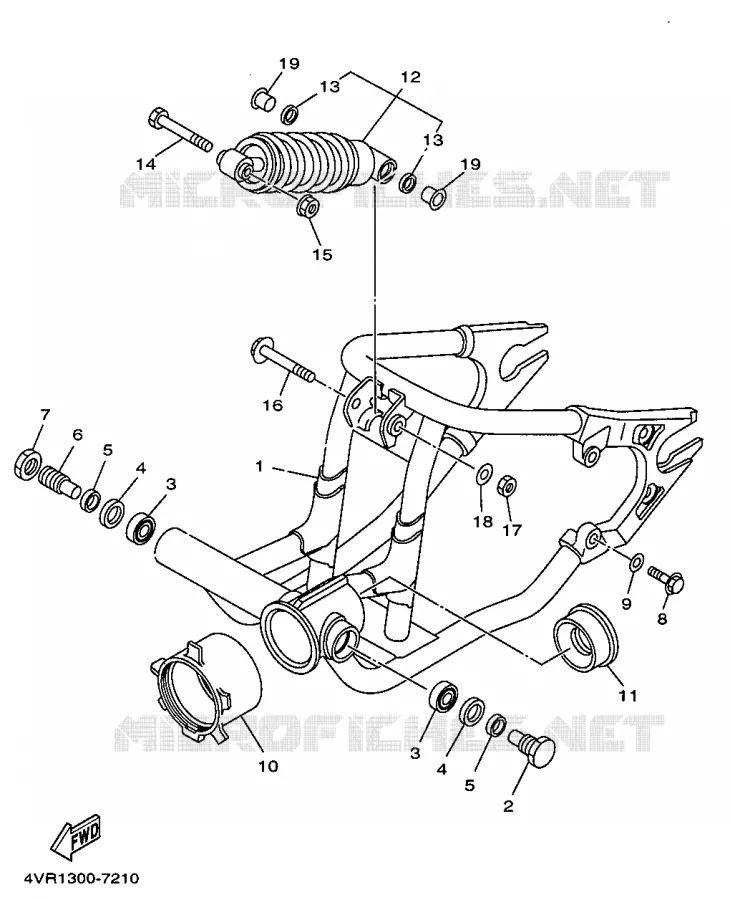 AMORTISSEUR ARRIERE / BRAS OSCILLANT Yamaha MOTO 650 1998 DRAGSTAR  XVS650A