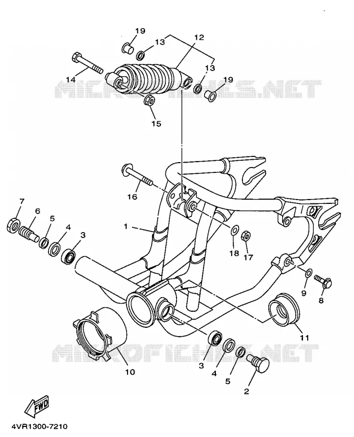 BRAS OSCILLANT / AMORTISSEUR Yamaha MOTO 650 1999 DRAGSTAR  XVS650A