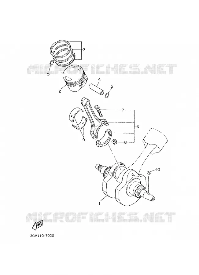 VILEBREQUIN / PISTON Yamaha MOTO 650 2000 DRAGSTAR  XVS650A